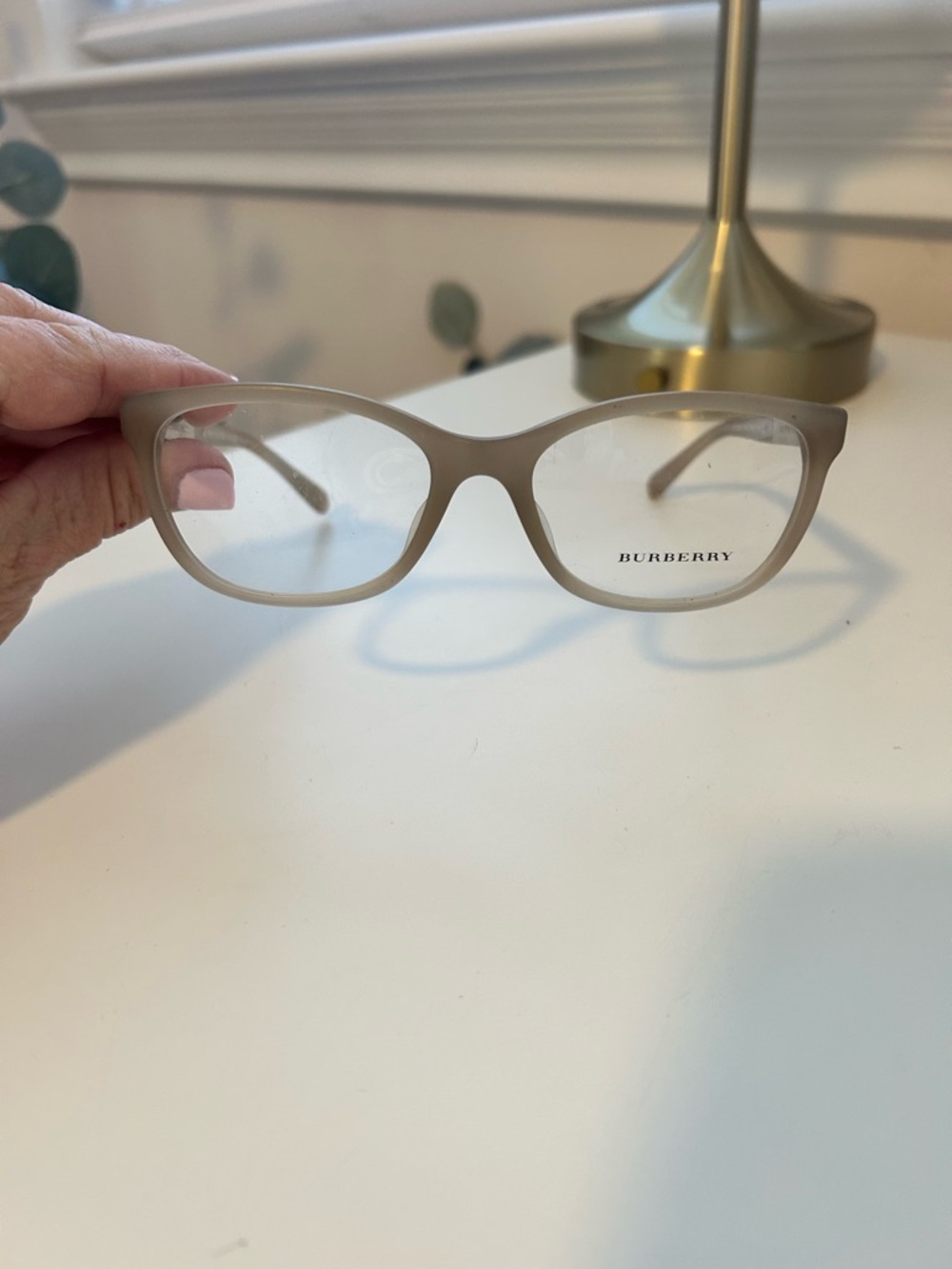 Burberry Taupe Cat-Eye Optical Frames